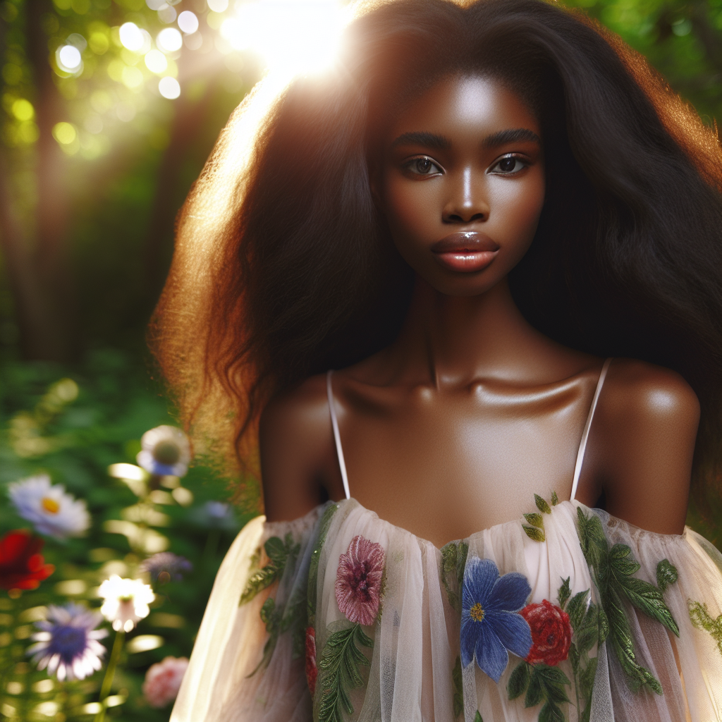 Ethereal Portrait of a Young Woman in Nature